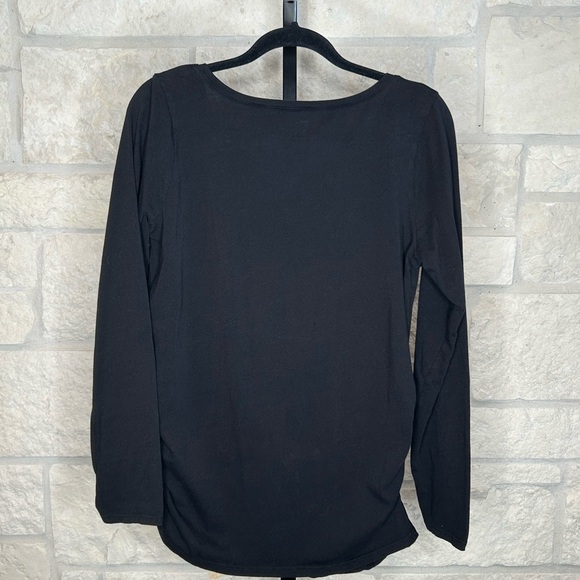 BumpStart Maternity Black Long Sleeve Tee Shirt Large - Picture 3 of 5